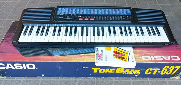 CASIO 61 key keyboard TONE BANK CT-637 Casio electron keyboard 