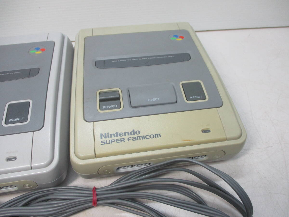 Nintendo 任天堂 スーパーファミコン SHVC-001 本体2台 コントローラー アダプター セット _画像3