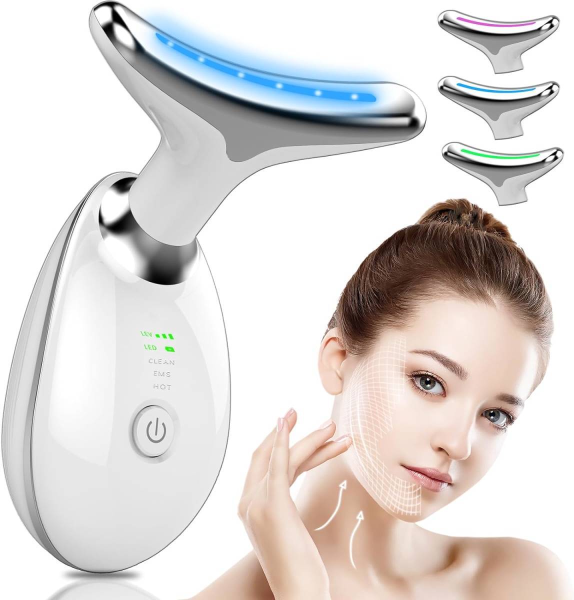 261 beautiful face vessel multifunction ultrasound oscillation home for beautiful face vessel 1 pcs 3 position facial neck care lift temperature . face beauty vessel EMS the smallest electric current temperature cold care 
