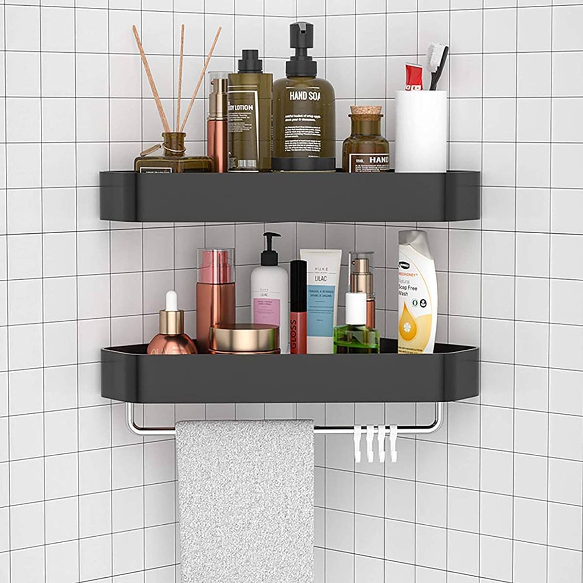 SI-06 [ limitation 1 point 1 jpy start ] corner shower shelf 2 piece pack shower auger nai The - towel bar attaching lavatory / toilet /./ kitchen for 