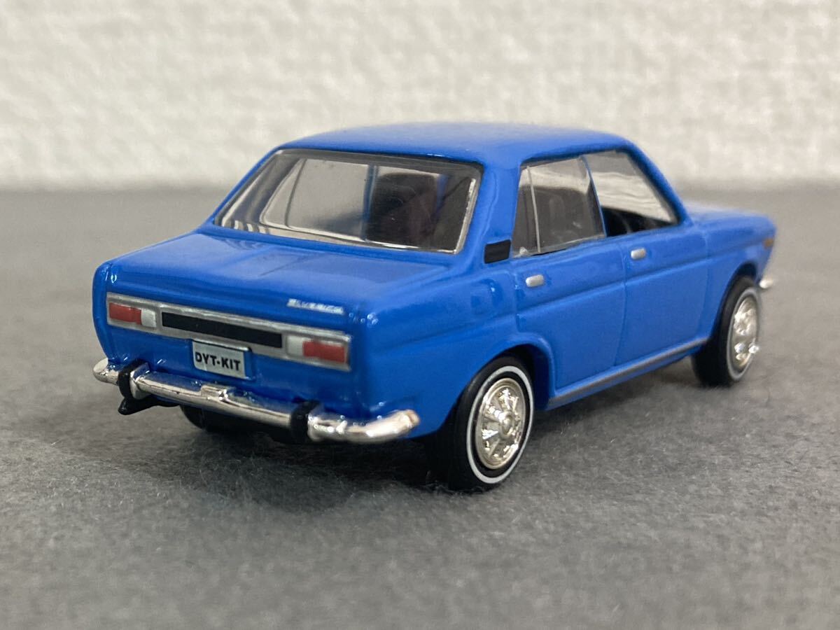 ダイドー　日産 ブルーバード SSS ブルー 510　徳大寺有恒が選ぶ!！俺のこだわり名車 ミニカーキット　組立済 クリアケース付 1/64程度_画像2