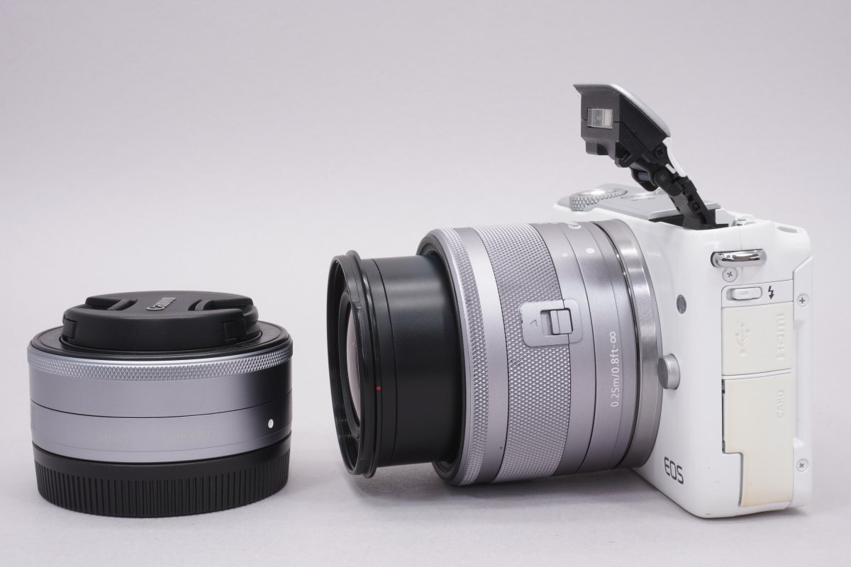  mirrorless camera EOS M10 double lens kit white 0922C024 #Canon*Joshin( Junk )8998[1 jpy beginning * free shipping ]