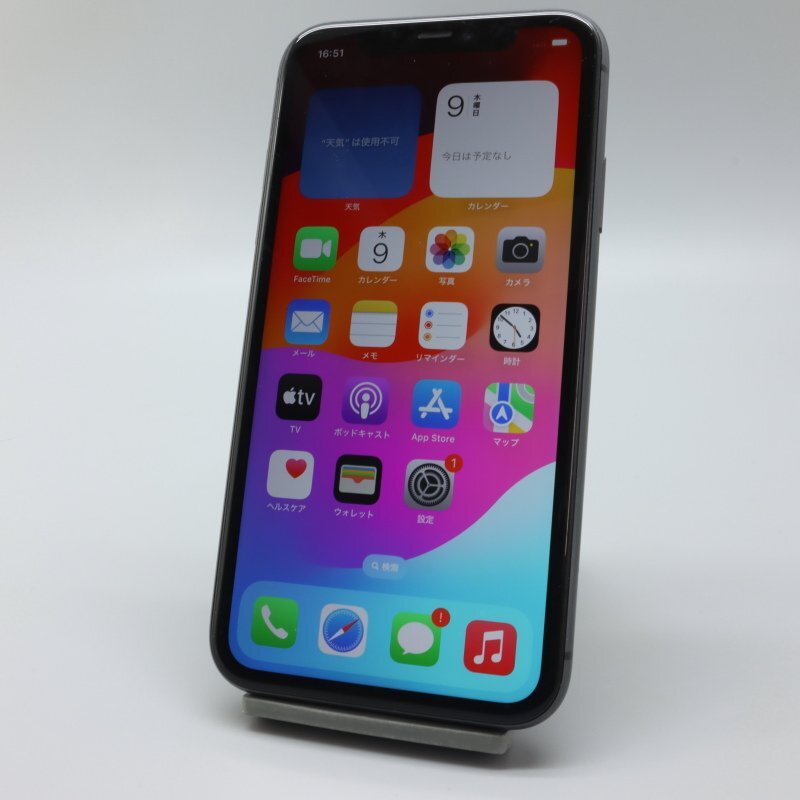 Apple iPhone11 64GB Black A2221 MWLT2J/A バッテリ75% ■SIMフリー★Joshin(ジャンク)8620【1円開始・送料無料】_画像2