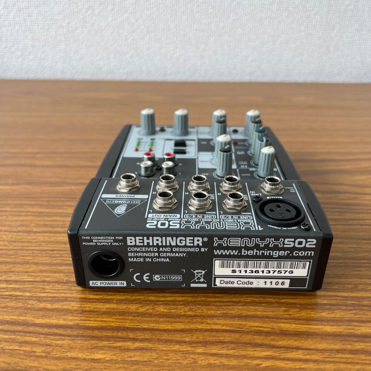 管S240520 c ☆★ BEHRINGER XENYX 502ベリンガー 動作未確認　_画像4