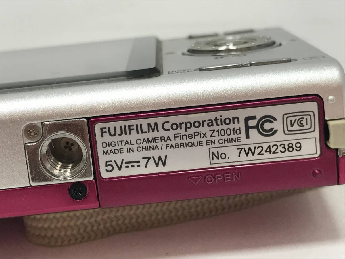 ‡0451 FUJIFILM 富士フィルム FinePix Z100fd ファインピックス ピンク コンパクトデジタルカメラ 通電シャッター切確認済_画像5