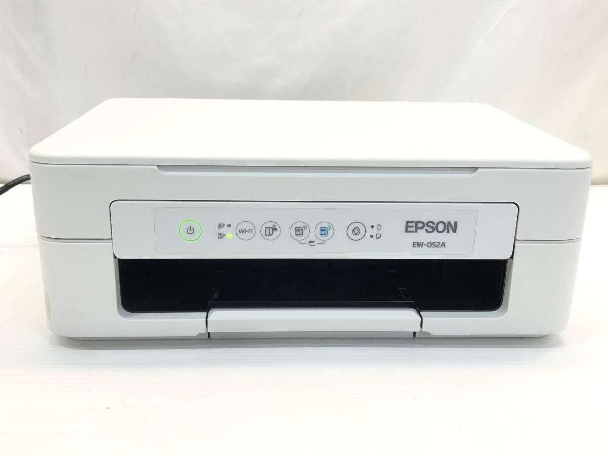 § B27716 EPSON エプソン カラー プリンター インクジェット複合機 カラリオ EW-052A ホワイト 動作確認済み 中古良品_画像2