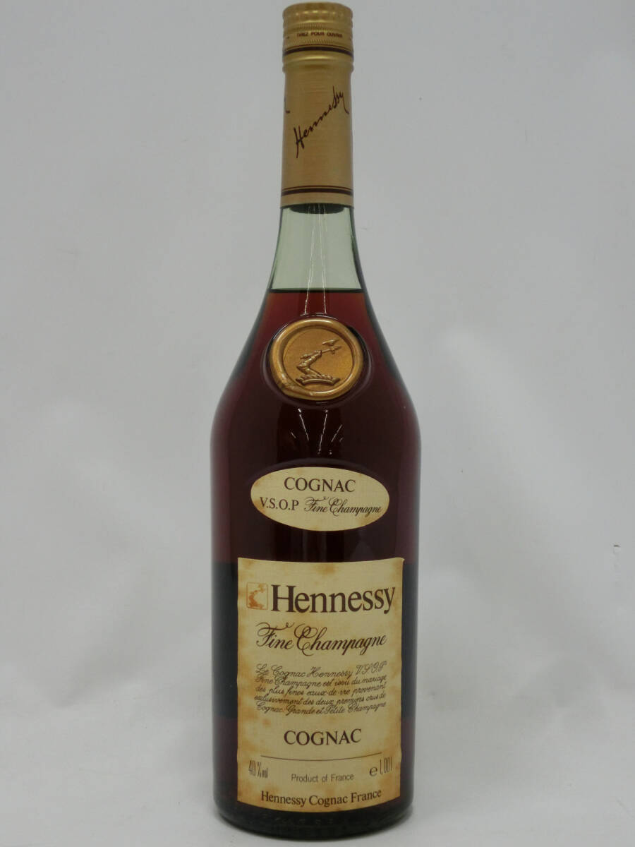 ‡ 0259 【未開栓・古酒】 Hennessy VSOP COGNAC ヘネシー コニャック ファインシャンパーニュ グリーン スリム ブランデー 700ml 40% 箱無_画像1