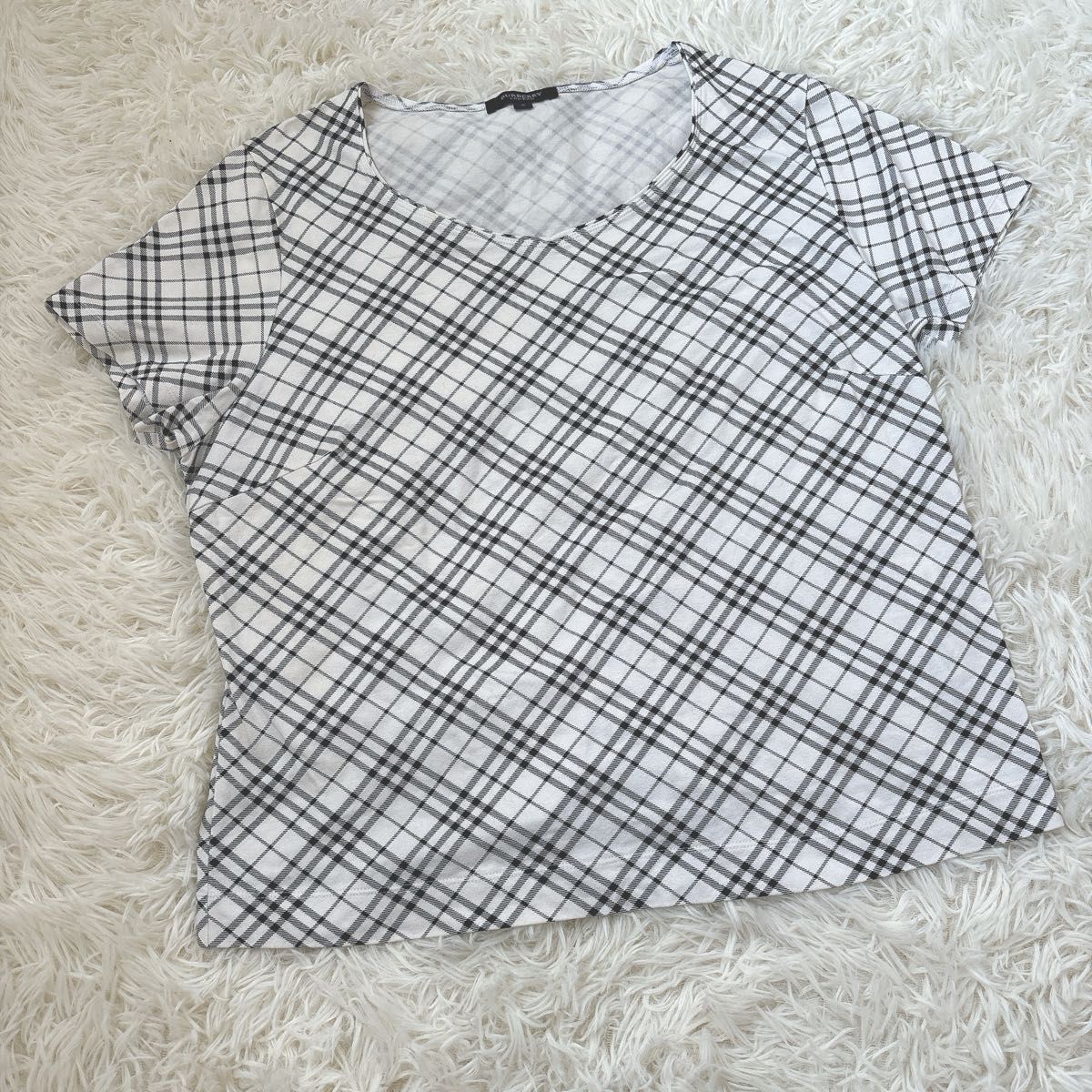 BURBERRY バーバリー LONDON 半袖Tシャツ カットソー ノバチェック　サイズ5 ストレッチ