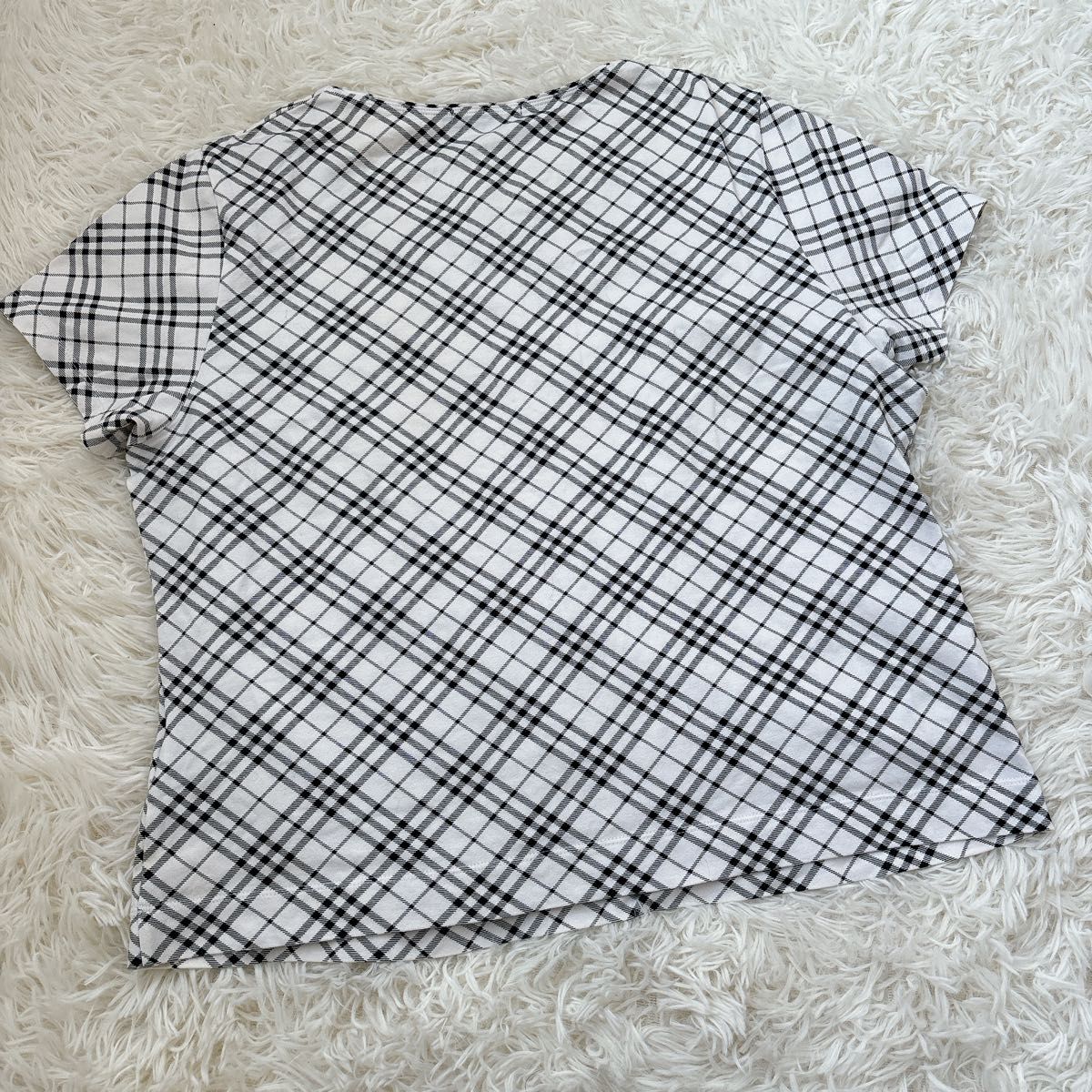 BURBERRY バーバリー LONDON 半袖Tシャツ カットソー ノバチェック　サイズ5 ストレッチ