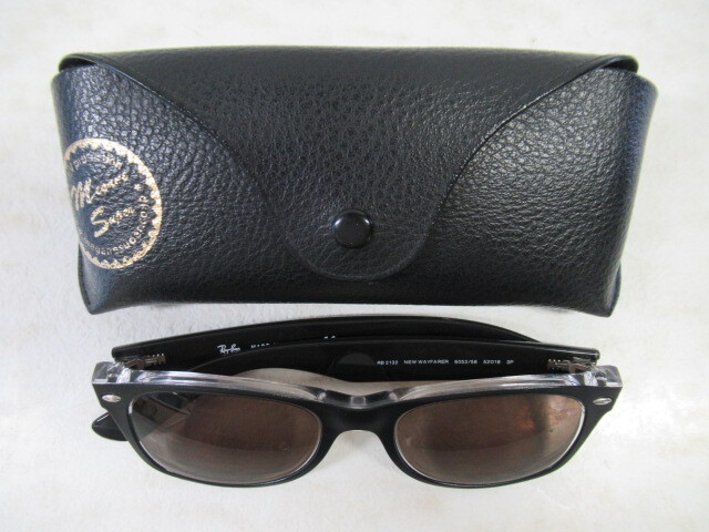 ◆S463.Ray Ban レイバン RB 2132 NEW WAYFARER ニューウェイファーラー 6052/58 眼鏡 メガネ 度入り/中古_画像10