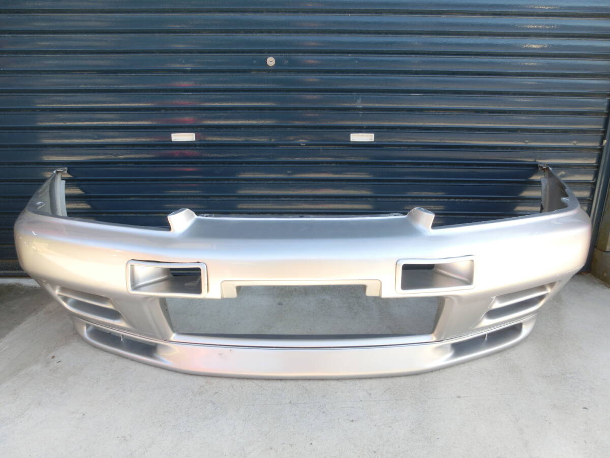  Nissan original BNR32 Skyline GT-R GTR front bumper lip spoiler Nismo manner duct processing silver 