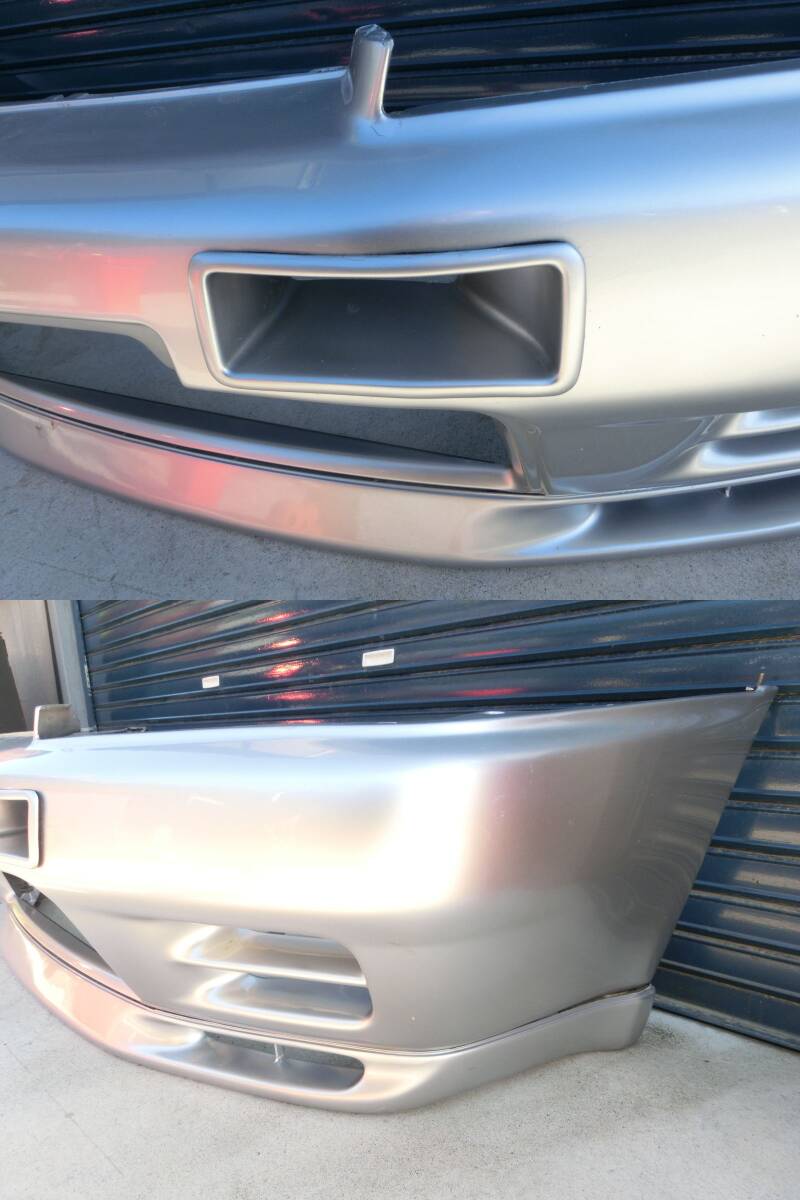  Nissan original BNR32 Skyline GT-R GTR front bumper lip spoiler Nismo manner duct processing silver 
