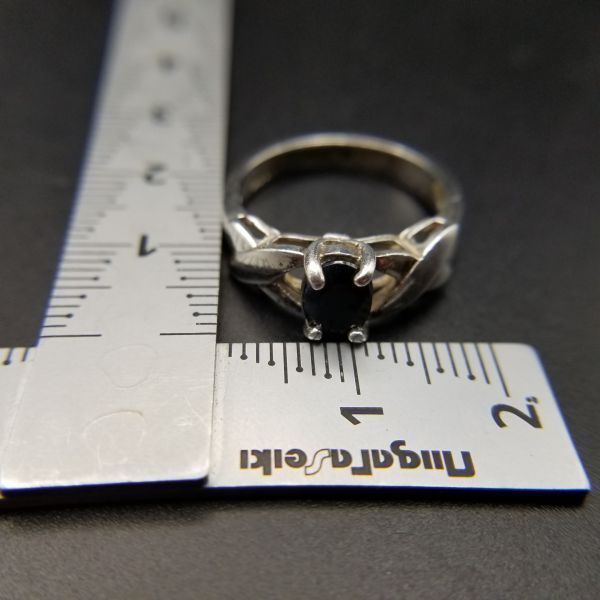 オニキス オーバルカット クロス 925 シルバー ヴィンテージリング 銀 指輪 クラシックデザイン YNB9_画像8
