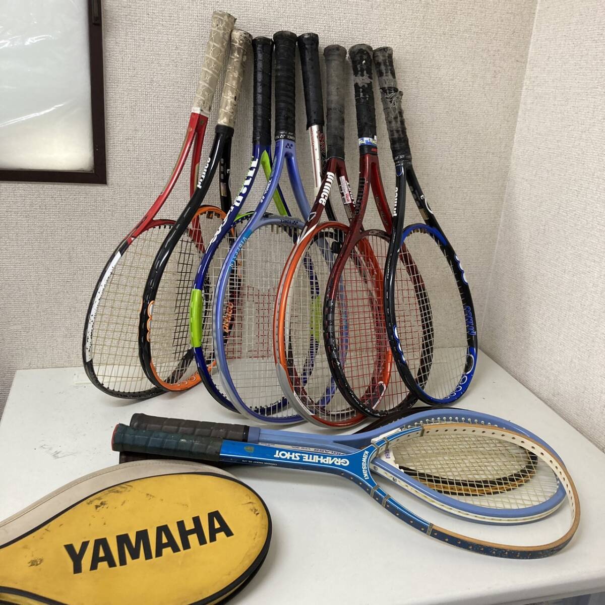 [5-65]テニスラケット まとめ 11本 YONEX prince SPALDING MIZUNO YAMAHAの画像1