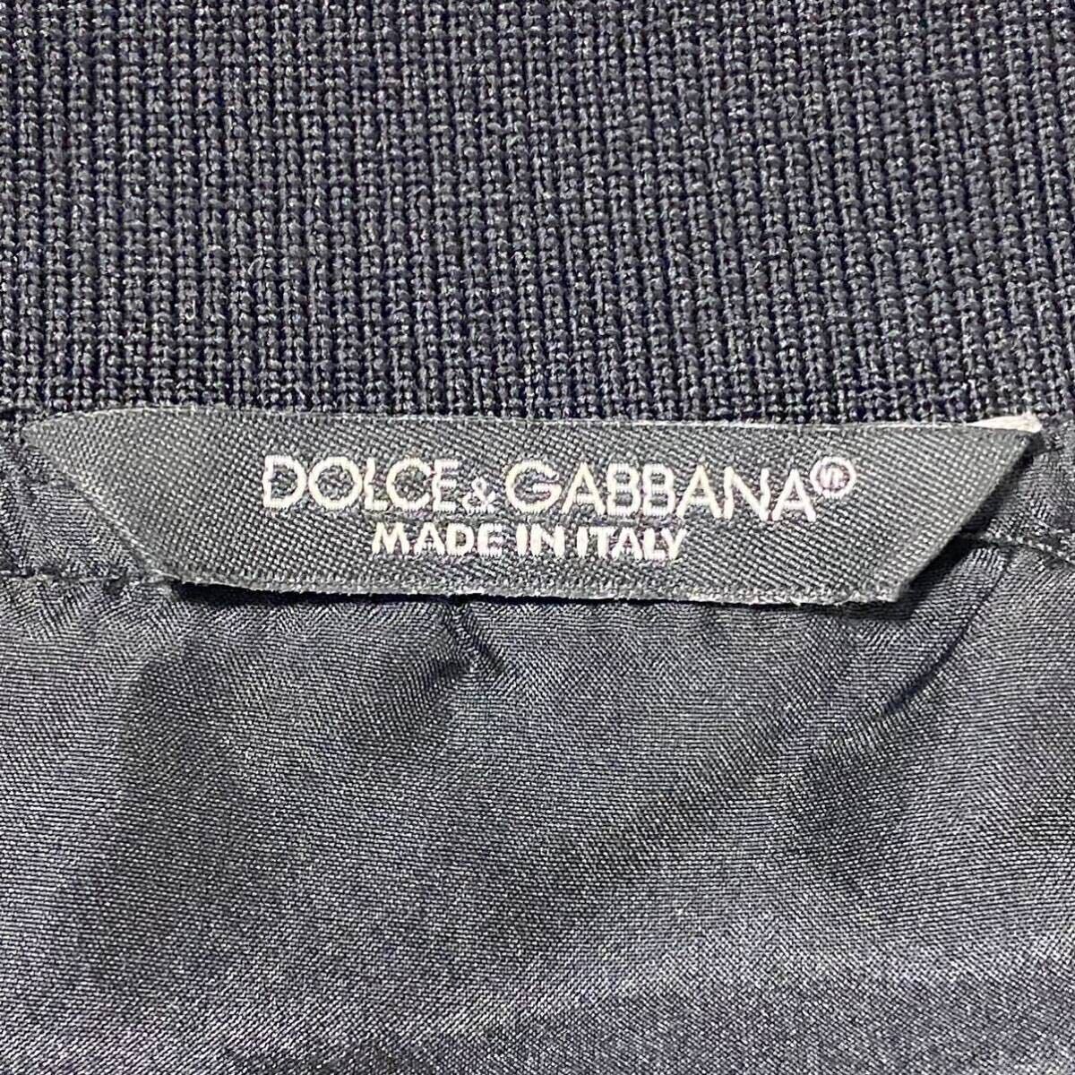 ドルチェ&ガッバーナ【極美品/XLサイズ】DOLCE&GABBANA ボンバージャケット ブルゾン ジャケット メタル加工 光沢感 シルク ブラック 春夏_画像8