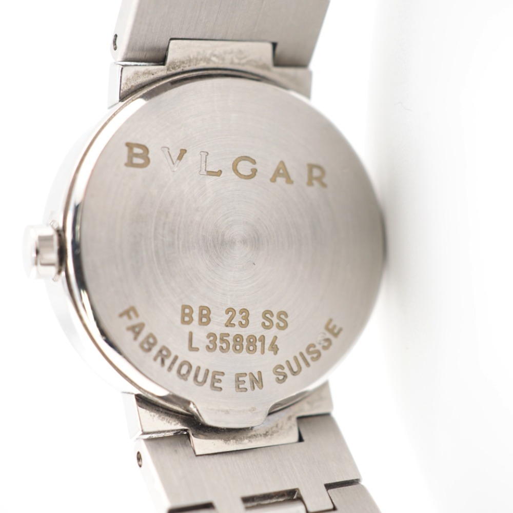 BVLGARI/ブルガリ BB23SS ブルガリブルガリ クオーツ QZ 黒文字盤 腕時計 シルバー レディース ブランド