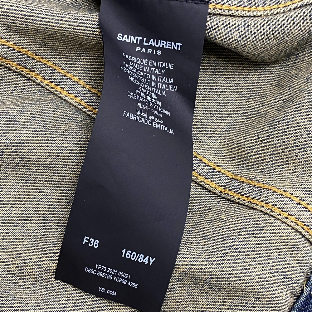 SAINT LAURENT/サンローラン 695196 21年 F36 デニム デニムジャケット ブルー レディース ブランド