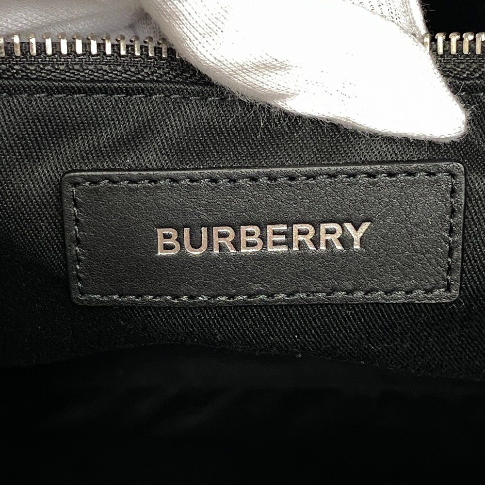 BURBERRY/バーバリー 2WAY ショルダーバッグ チェック レザー トートバッグ ブラック メンズ ブランド