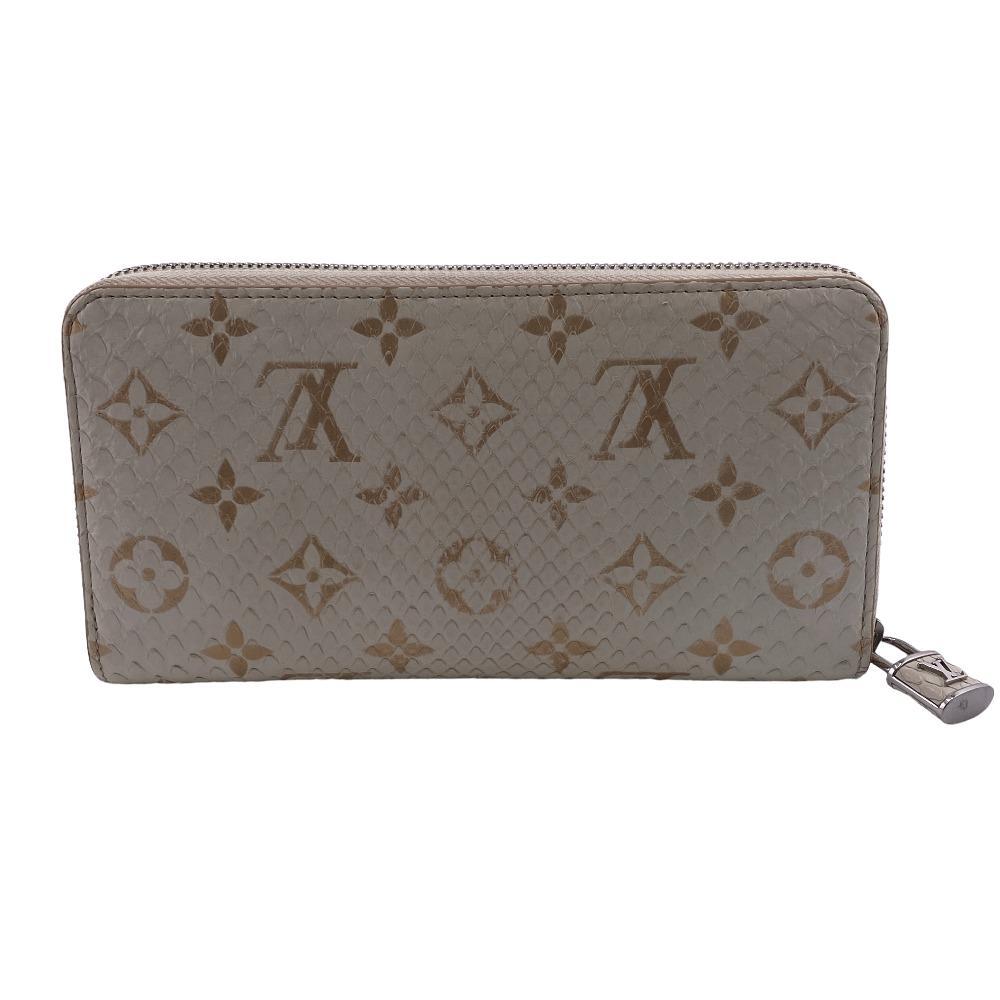 LOUIS VUITTON/ルイヴィトン ビトン N97773 ジッピーウォレット ラウンドファスナー モノグラム・エキゾチック パイソン 長財布