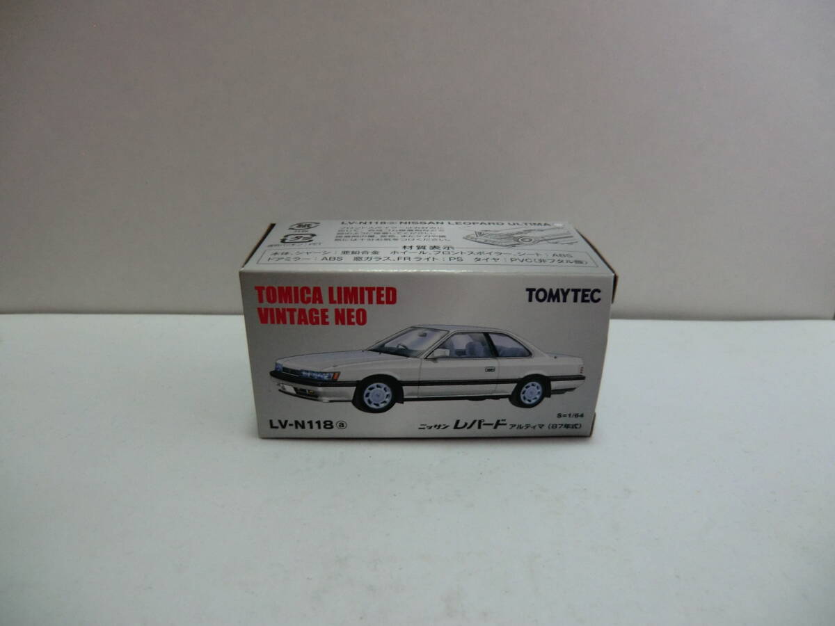 【TOMICA LIMITED VINTAGE NEO MADE IN CHINA No.LV-N118a レパードアルティマ（87年式）現状】白色ボディ+FS別付＆専用ホイル装着品の画像1