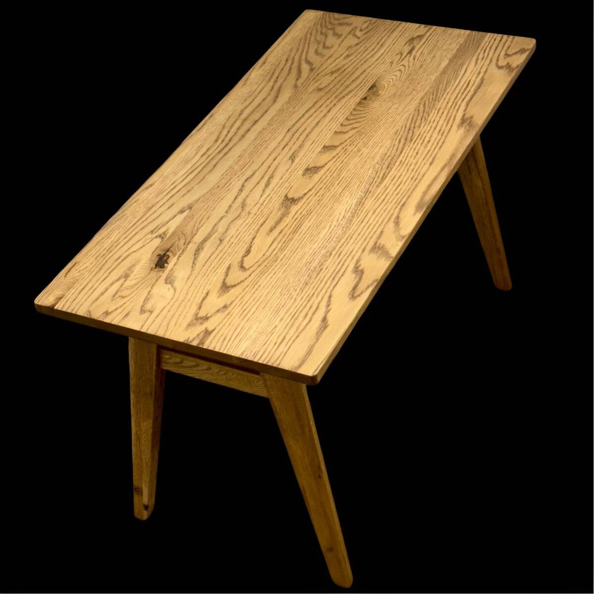 ●美品●オーク材リビングテーブル カフェテーブル 天然木 センターテーブル ローテーブル 無垢家具 _画像3