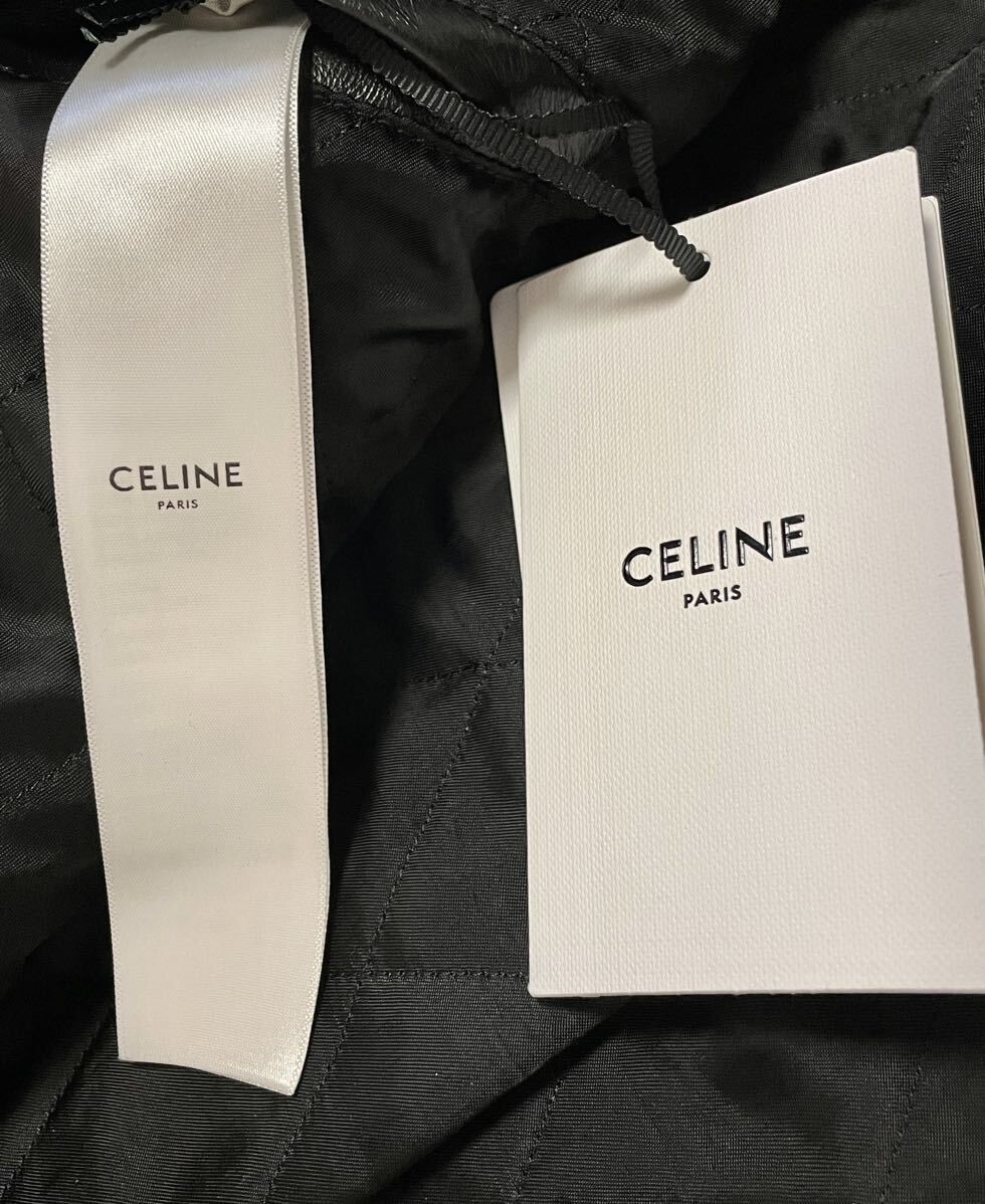 23SS Celine oversize double leather rider's jacket 46 Celine Eddie abrasion man leather blouson 