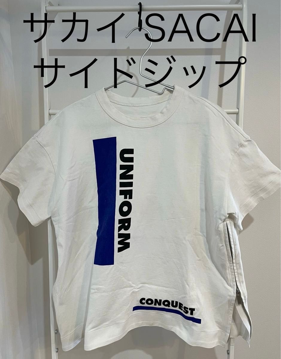 sacai サカイ Tシャツ カットソー ロゴ サイドジップ ファスナー sacai サカイ Tシャツ カットソー ロゴ サイドジップ ファスナー
