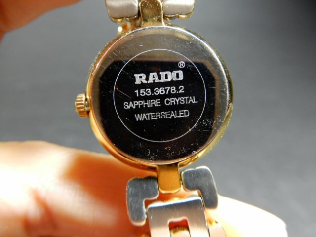 RADO　ラドー　腕時計　FLORENCE　フローレンス　サファイアクリスタル　黒文字盤　クォーツ　動作未確認　レディース　コレクション　_画像7