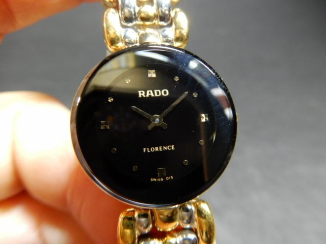 RADO　ラドー　腕時計　FLORENCE　フローレンス　サファイアクリスタル　黒文字盤　クォーツ　動作未確認　レディース　コレクション　_画像3