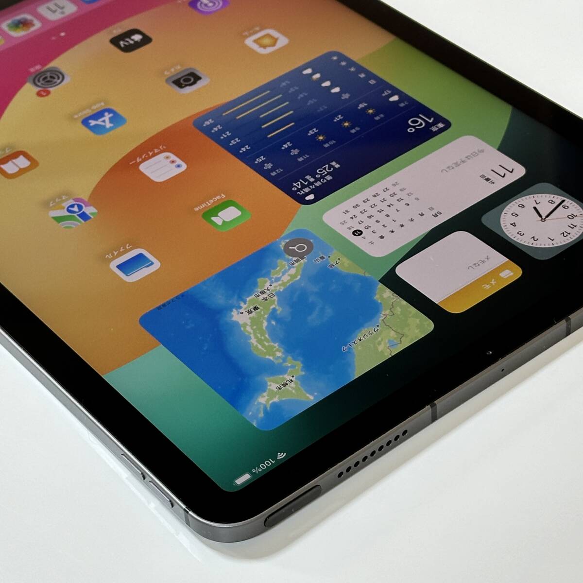 (極美品) Apple SIMフリー iPad Air (第4世代) スペースグレイ 64GB MYGW2J/A Wi-Fi+Cellular アクティベーションロック解除済 刻印有の画像6