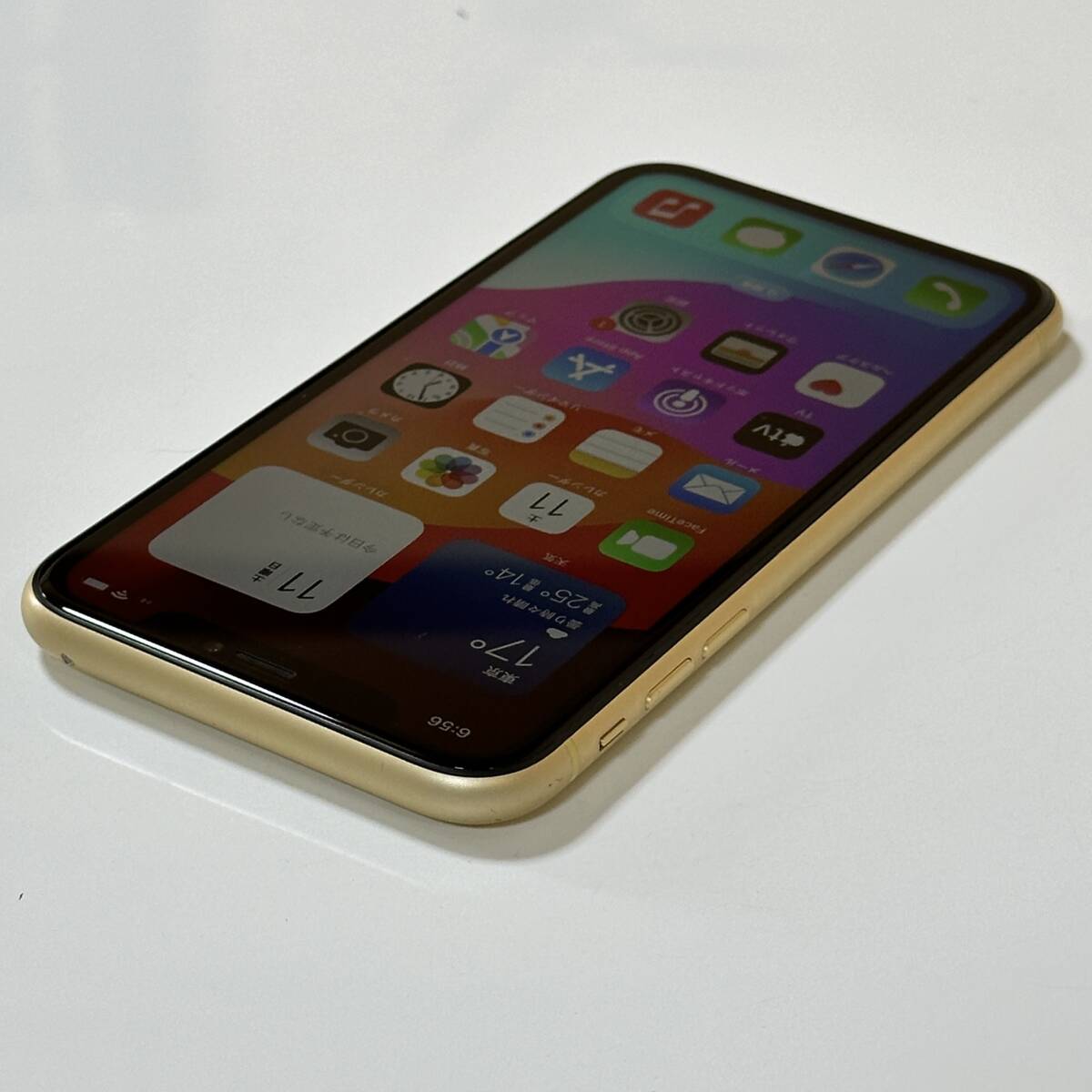 SIMフリー iPhone XR イエロー 64GB MT082J/A バッテリー最大容量81% アクティベーションロック解除済_画像7