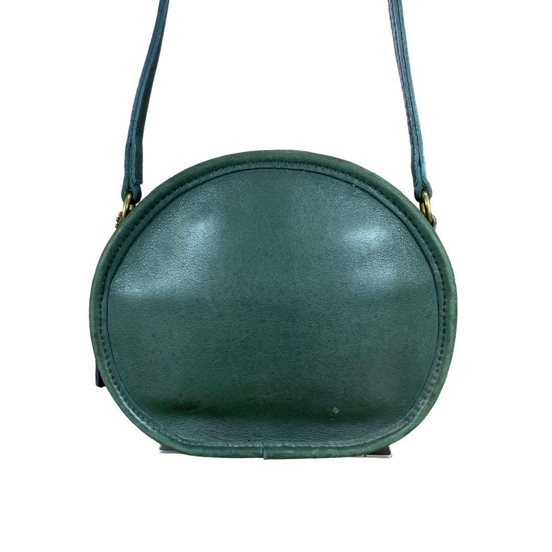 *1 jpy start * ultimate rare rare color COACH Coach OLDCOACH Old Coach shoulder bag can tea n green green round 9982