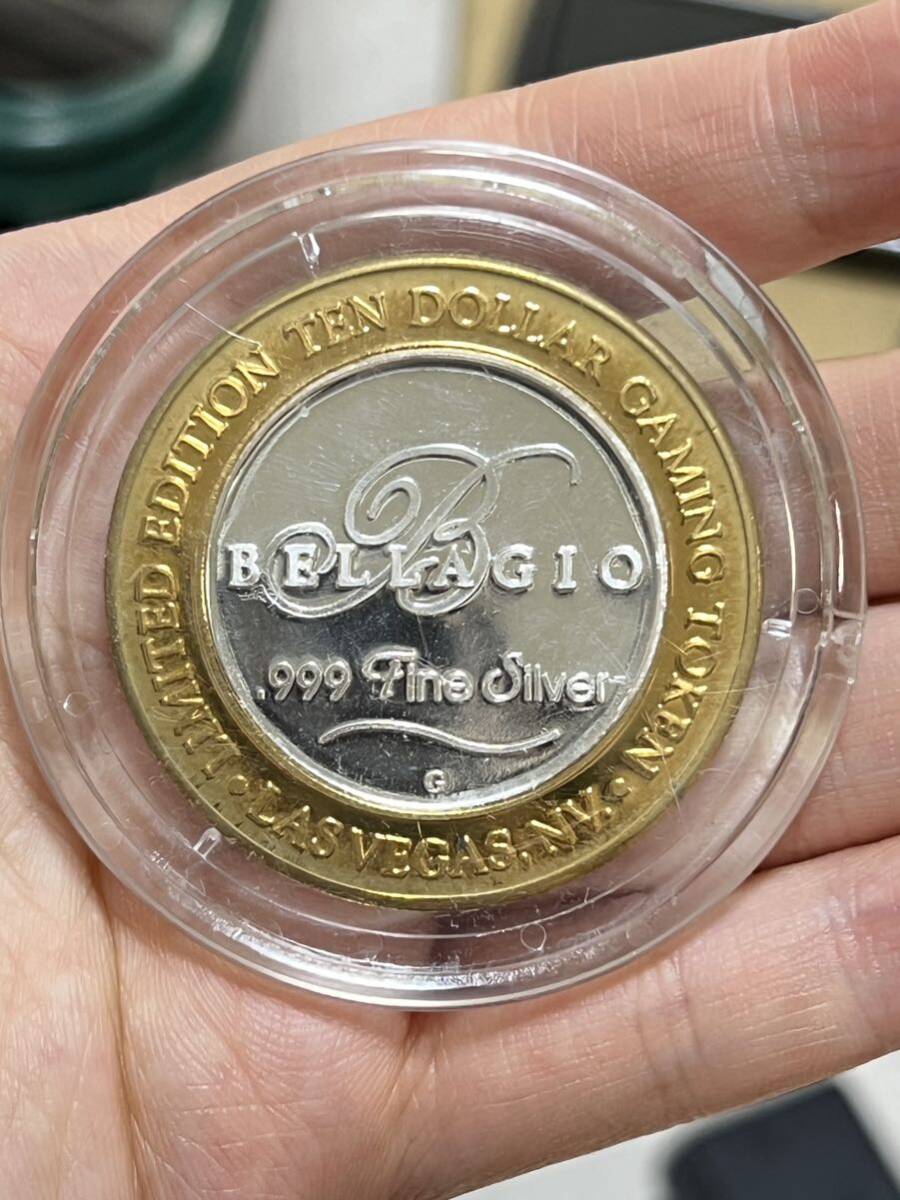 BELLAGIO ベラージオ　10ドル記念メダル .999 Fine Silver_画像2