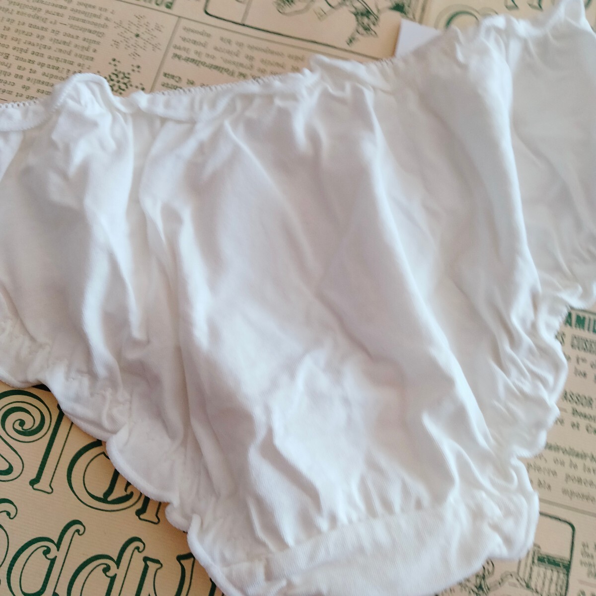新品未使用 135-667-8 No.C-69 Mサイズ ホワイト綿系カジュアル映え キュート 可愛い パンツ パンティ ショーツ 下着の画像3