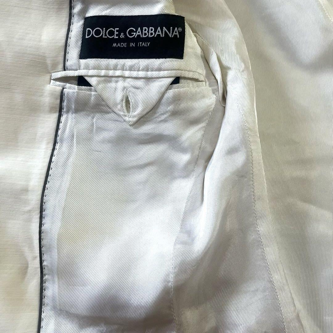 1円スタート～　超レア☆Dolce＆Gabbanaドルチェ&ガッバーナ イタリア製 メンズ スーツ セットアップ ジャケット 羊毛 ウール 白 ホワイト_画像7