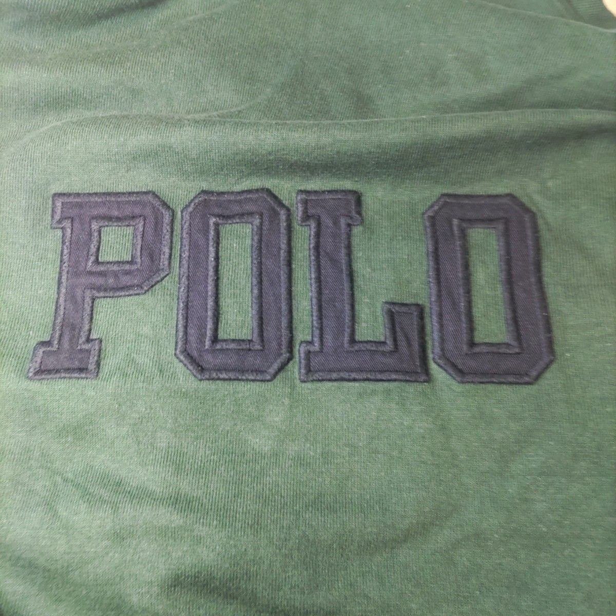 ポロ　POLO　ラルフローレン　長袖　ラガーシャツ　グリーン　緑 １６０サイズ