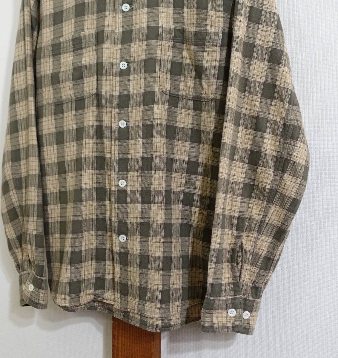 PHIGVEL/フィグベル◆シャツ コットン×ウール混 チェック PMS-LS07 OLD CHECK OPEN SHIRT_画像4