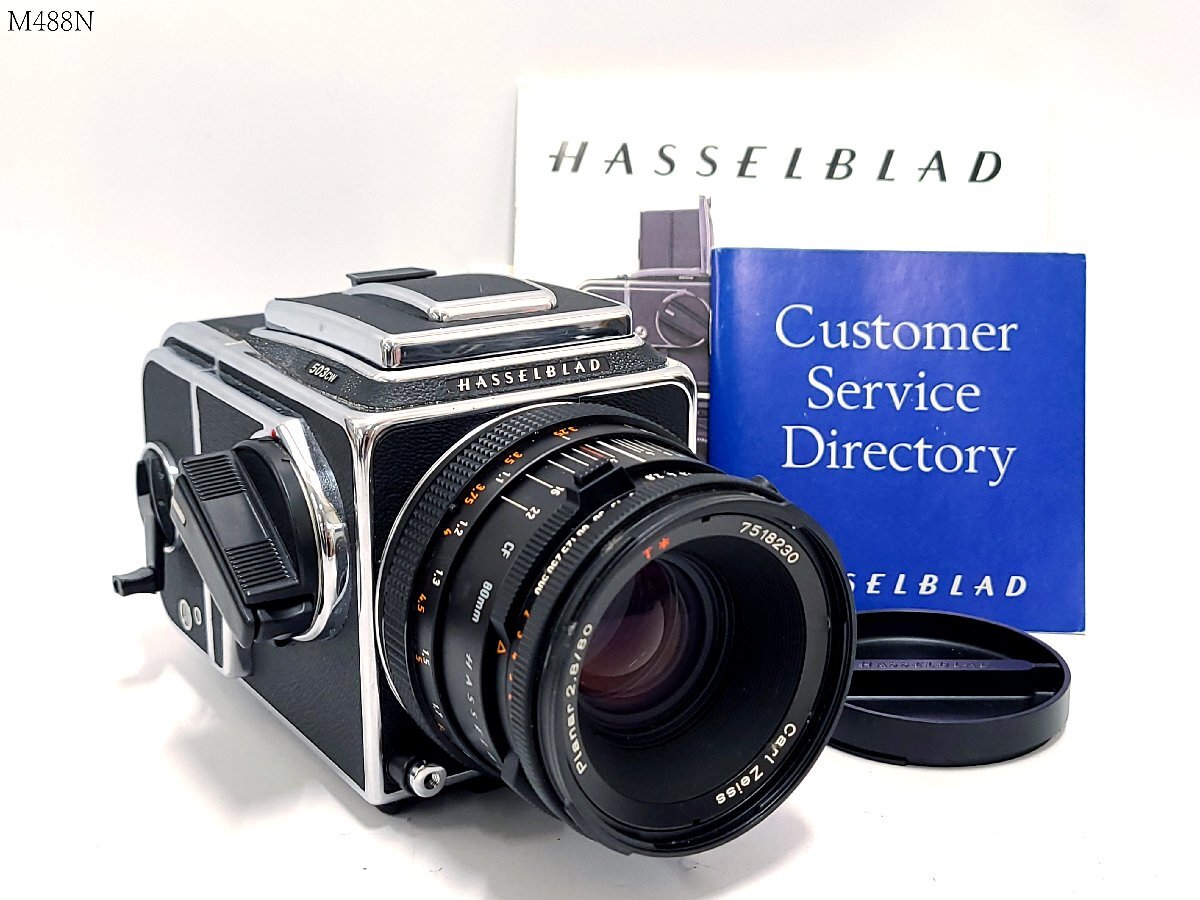 HASSELBLAD 503CW Carl Zeiss Planar 2.8/80 T* A12-6×6 ハッセルブラッド 中判 フィルムカメラ ボディ レンズ シャッターOK M488Nの画像1