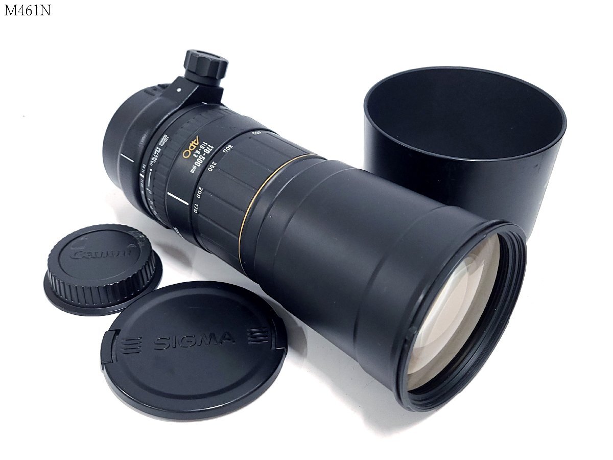 SIGMA APO 170-500mm 1:5-6.3 シグマ キャノンマウント カメラレンズ フード付き M461NDの画像1