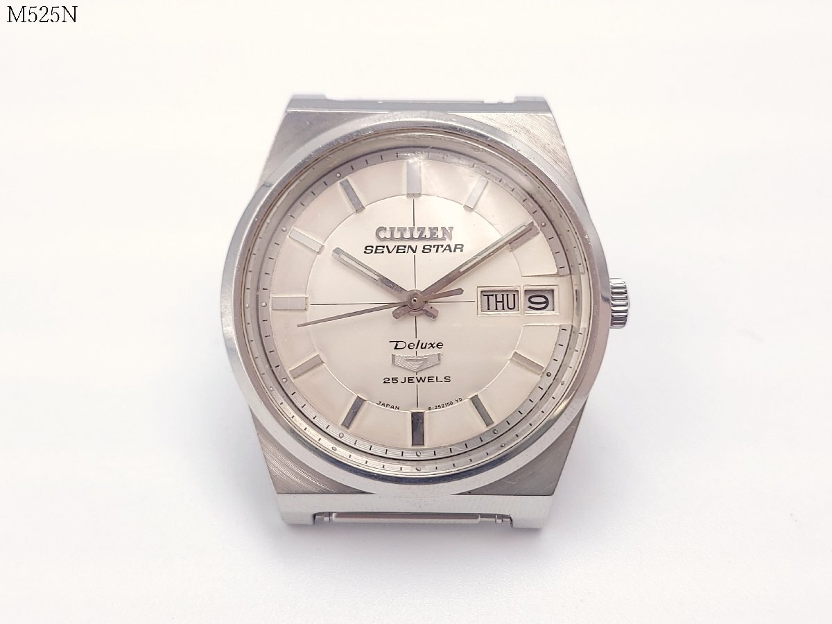 CITIZEN SEVEN STAR Deluxe シチズン セブンスター デラックス 自動巻き 25石 4-520181TA デイデイト メンズ 腕時計 稼働品 M525NX_画像1