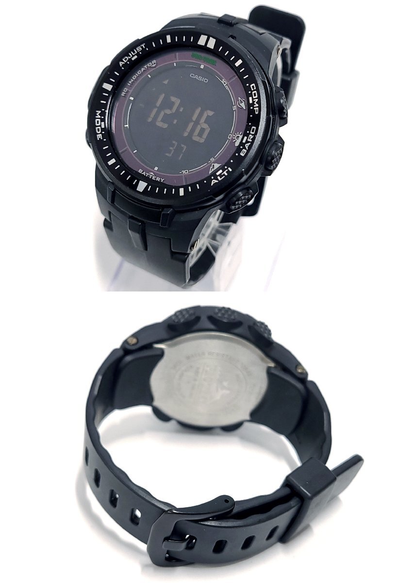 CASIO カシオ PRO TREK プロトレック PRW-3000 タフソーラー 電波ソーラー メンズ 腕時計 稼働品 M331OFの画像3