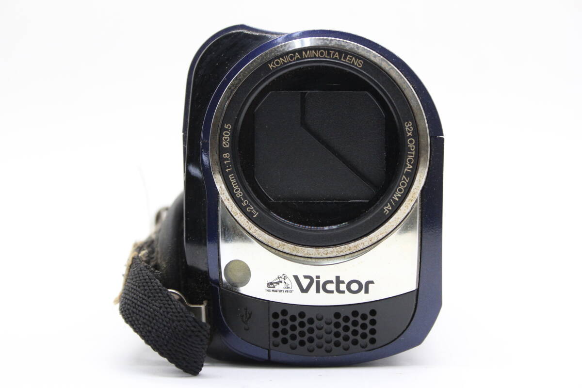 【返品保証】 【録画再生確認済み】ビクター Victor Everio GZ-MG330-A ブルー 32x バッテリー 元箱付き ビデオカメラ v1234_画像3