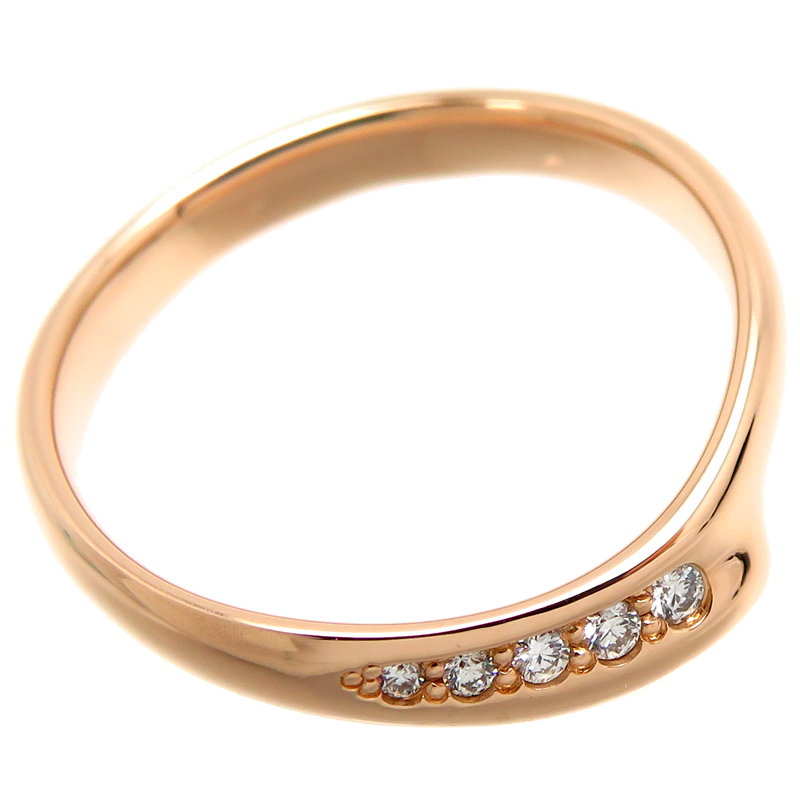［飯能本店］TIFFANY&Co. ティファニー 0.04ct ダイヤモンド オープンハート バンド リング・指輪 750ピンクゴールド 10号 DH81157_画像2