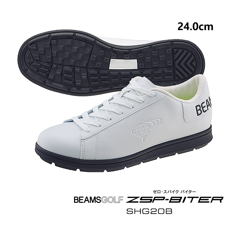 日本最大のブランド BRIDGESTONE ブリヂストン BEAMSGOLF スパイクレス ゴルフシューズ 24.0cm SHG20B カラー:ホワイト 3E レディース /GH13611 24.0cm
