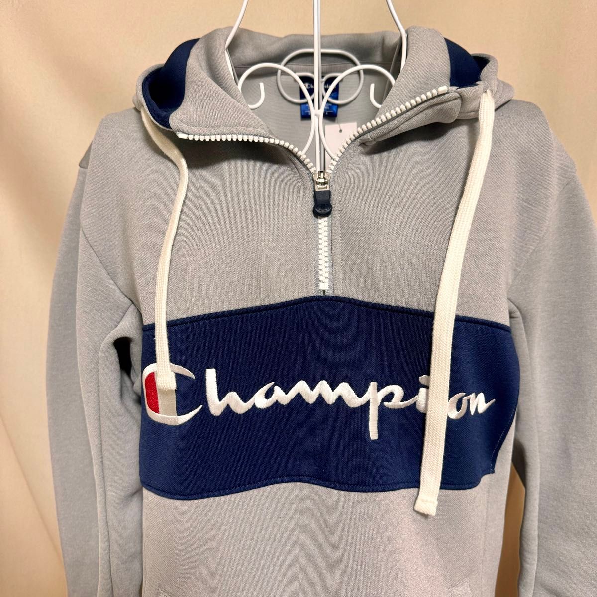 Champion チャンピオン ロゴ ハーフジップ プルオーバーパーカー