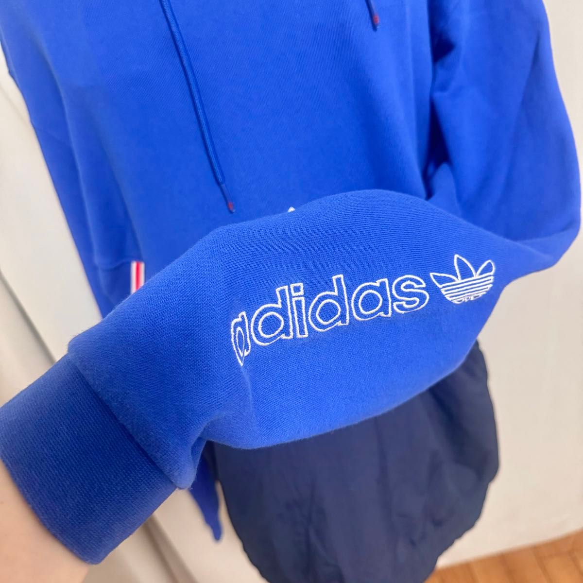 アディダス　adidas パーカー　トレーナー　異素材　L