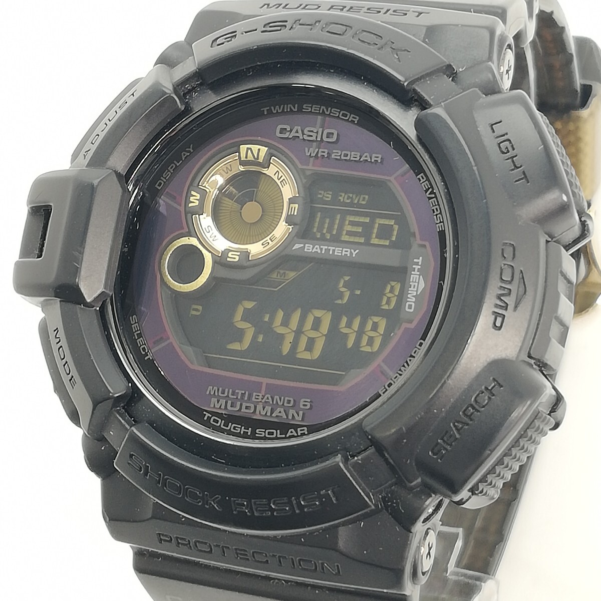 KA★1円～ 中古品 G-SHOCK GW-9300GB デジタル ソーラー メンズ 腕時計 ブラック 稼働品の画像2