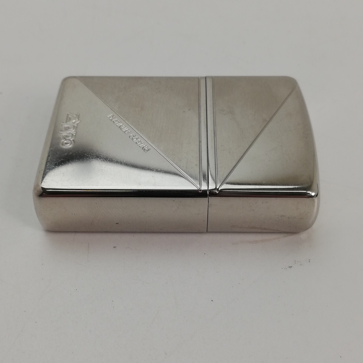 KA★1円～ 中古品 ZIPPO ジッポー オイルライター PLATINUM COATINNG プラチナコーティング G 11 箱付き 火花確認済み_画像5