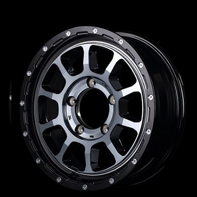 ◆ 16 インチ セット NITRO POWER M10 パーシング ブラック DC+マシニング ブラック クリア 175/80R16 YOKOHAMA ジオランダー MT 新品_画像1