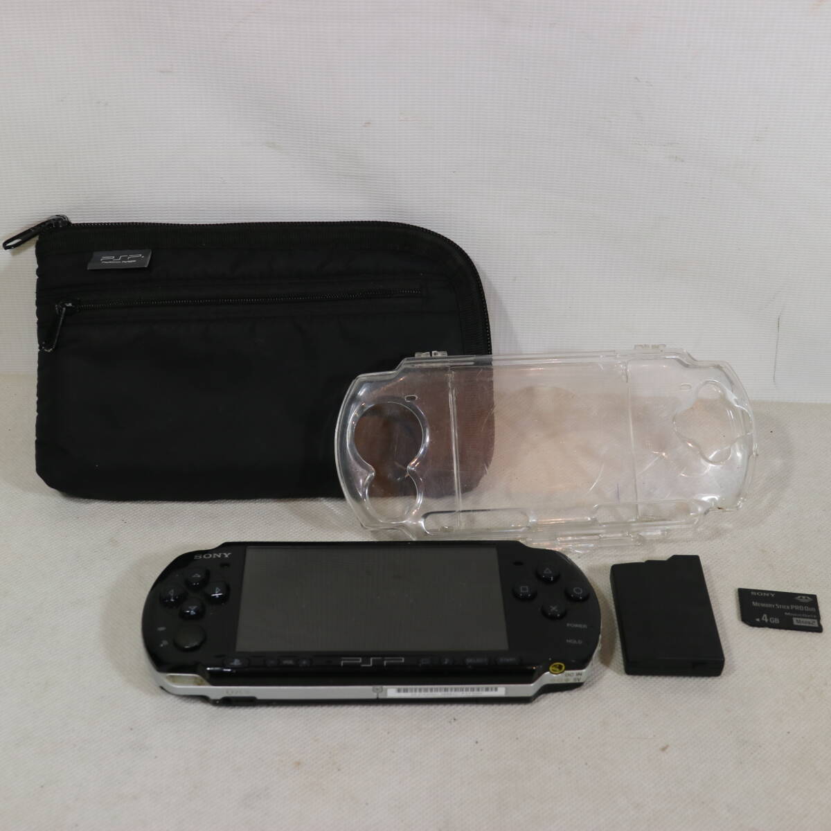  Junk SONY Sony PlayStation portable PSP 3000 body memory stick 4GB special case 2 point battery pack used 
